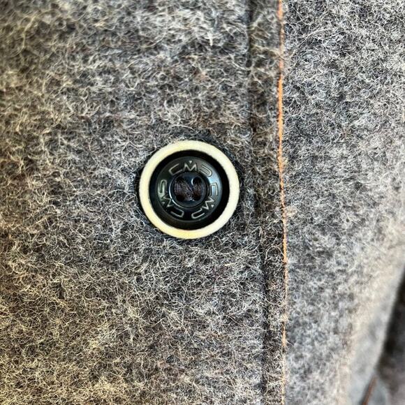 CMP Womens Gray Felt Wool Blend Hooded Coat with Button Front and Pockets Large - Picture 9 of 9